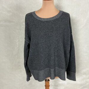 Eileen Fisher Heather Gray Recycled Cashmere & Wool Sweater M